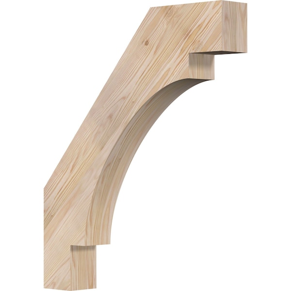 Ekena Millwork 3 1/2"W x 22"D x 26"H Merced Smooth Knee Brace, Douglas Fir BRC04X22X26MRC00SDF - main